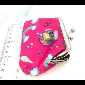 Unicorn coin purse with handmade 20mm snap